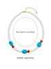 Ocean style small fish bead necklace suitable for women's daily wear