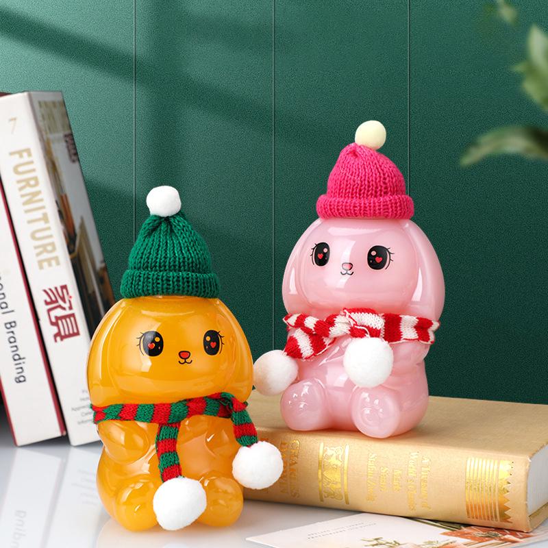 350ml Food Grade PET Transparent Plastic Bottle Fruit Juice Milk Tea Bottle Rabbit Plastic Bottle