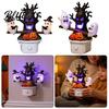 Indoor Halloween Lighting Night Light Plug-in Resin Seesaw Ghost And Dead Tree Lamp Lamp Waterproof Spooky Decor for Bedroom Party Ornament Unique