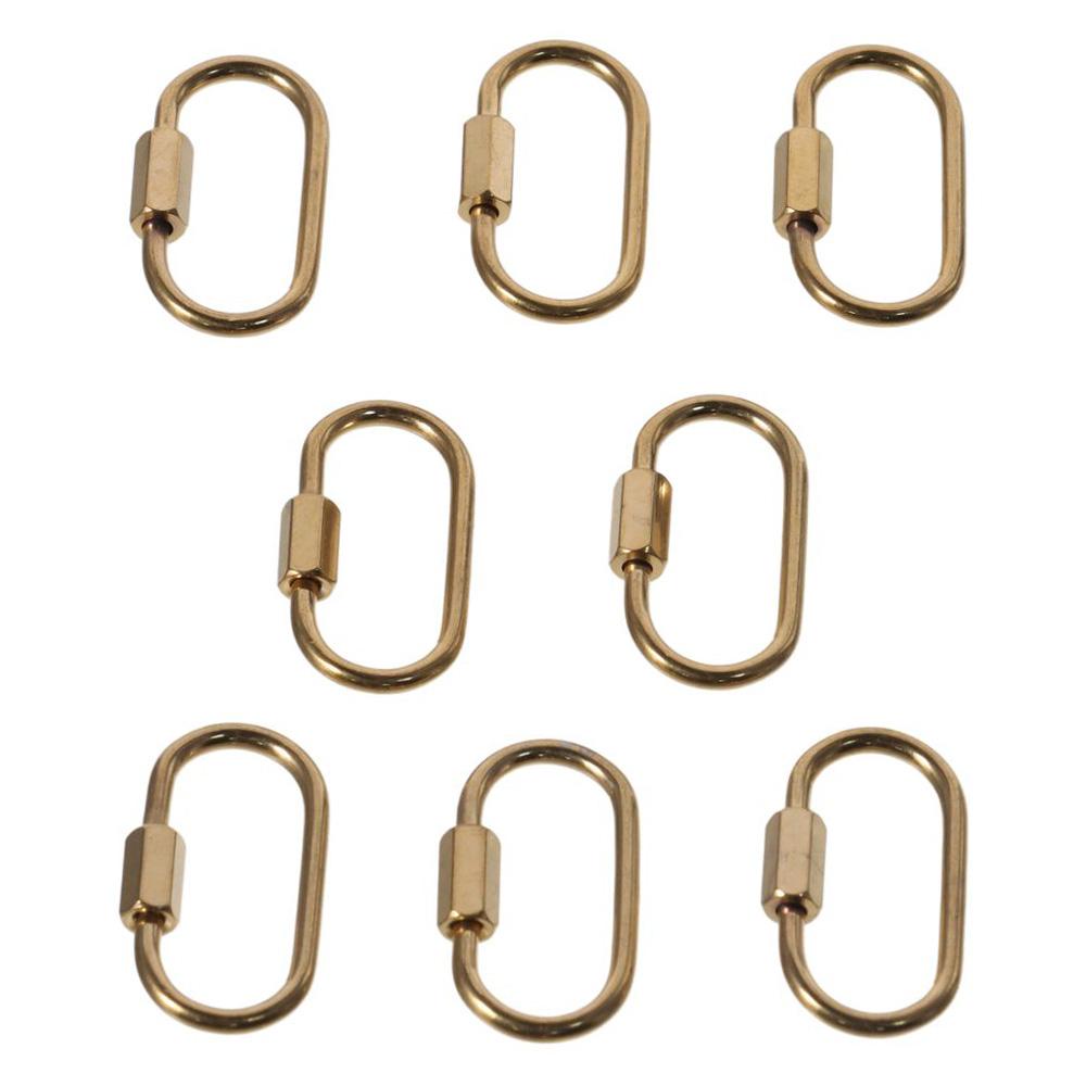 Stříbrná šroubovací karabina Mosazná oválná šroubovací Ručně vyráběné řemesla Milovníci