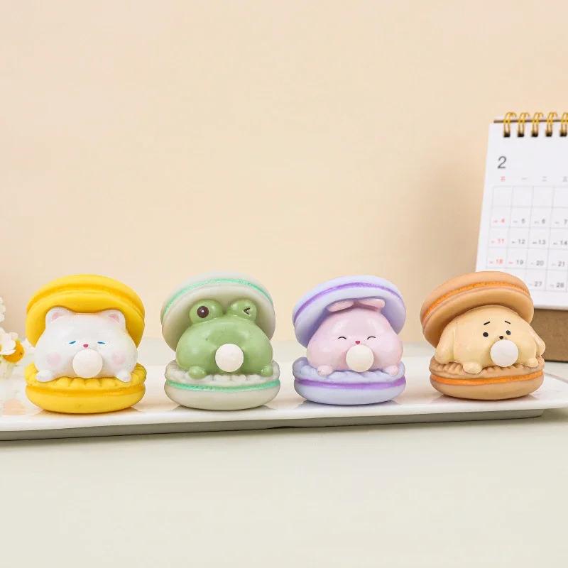 1/4pc Creative Cute Animal Spit Bubble Burger Stress Relief Pinch Kid's Toys Office Funny Vent Toys Desktop Decorative Ornaments