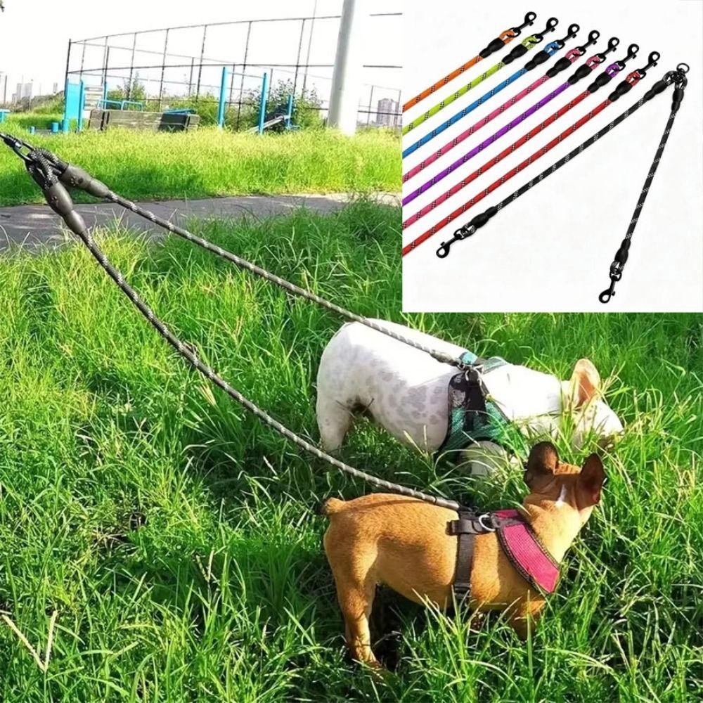 Guinzaglio Doppio Riflettente per Cani Guinzaglio Doppio Resistente Guinzaglio Doppio per Animali da Compagnia Guinzaglio Doppio per Addestramento Animali da Compagnia per Cucciolo