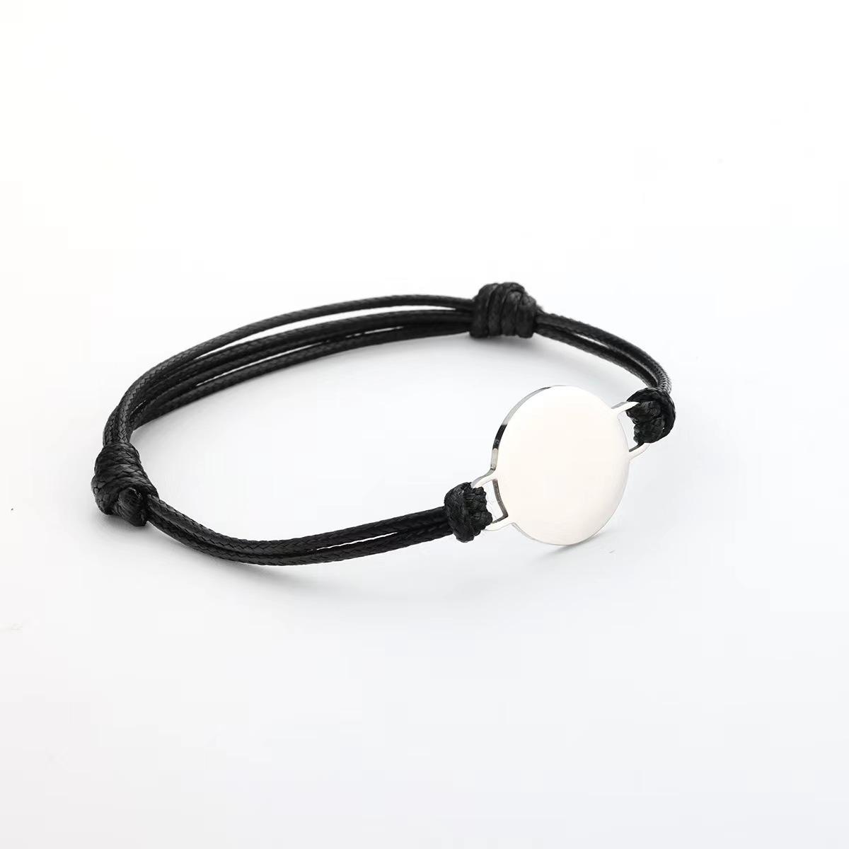 Персонализированный ручной работы браслет для пары: Плетеная титановая сталь с цветком декабря