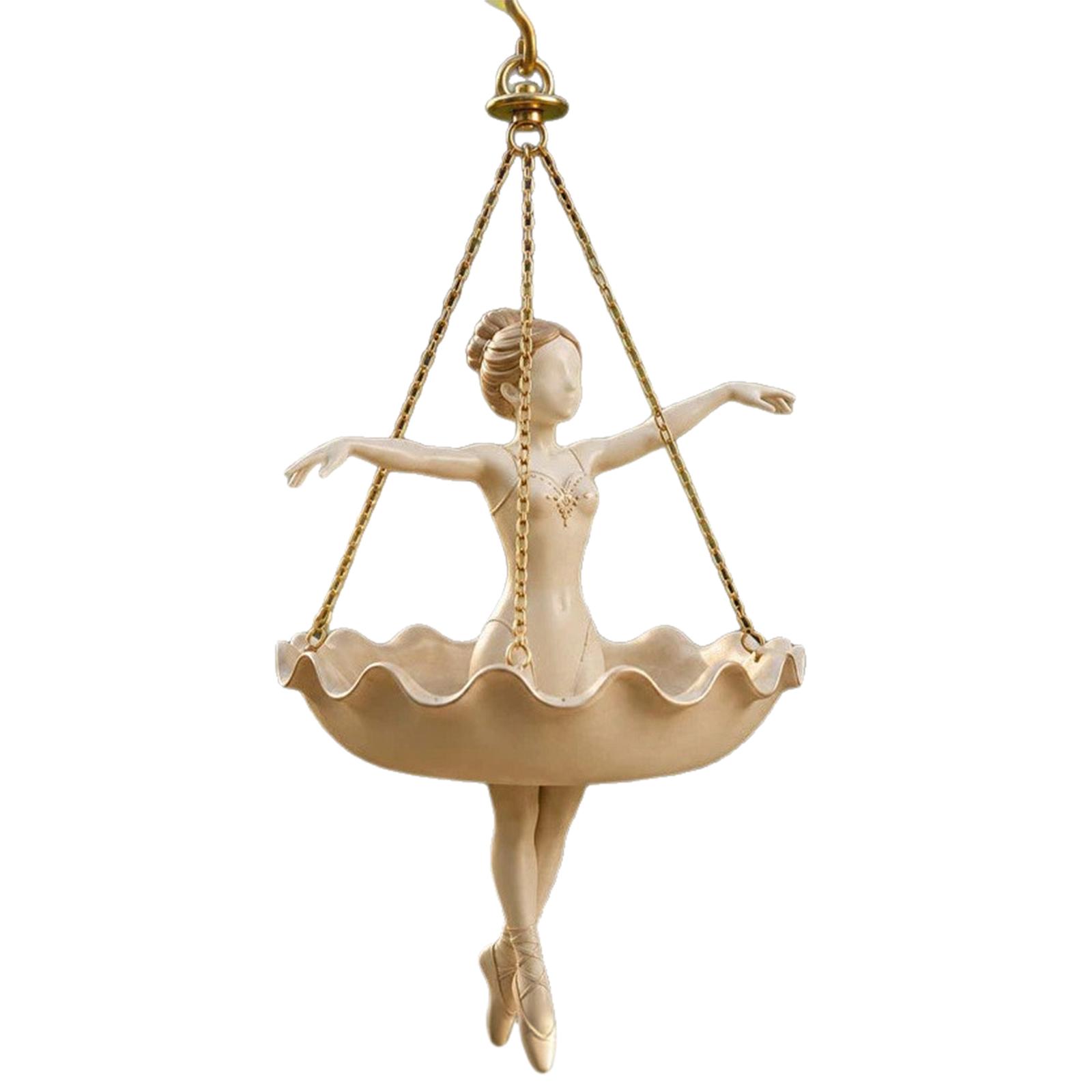Resin Ballet Dancer Hanging Planter Cute Hanging Planter Whimsical Ballerina Plant Holder for Indoors Outdoors Garden