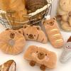1-10PCS Adorable Capybara Plushie Keyring Funny Bread Topper Anime Style Fluffy Hanging Toy Cute Food Decor For Teens