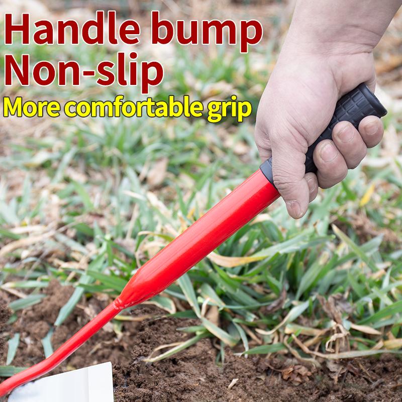 Carbon Steel Garden Hoe, Agricultural Weeding and Soil Loosening Tool, Durable Metal Hoe for Gardening