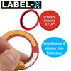 Botão de Pressão LABEL-X Anel Start Stop em Vermelho Adequado para A4 A5 A6 A7 Q3 Q5 etc