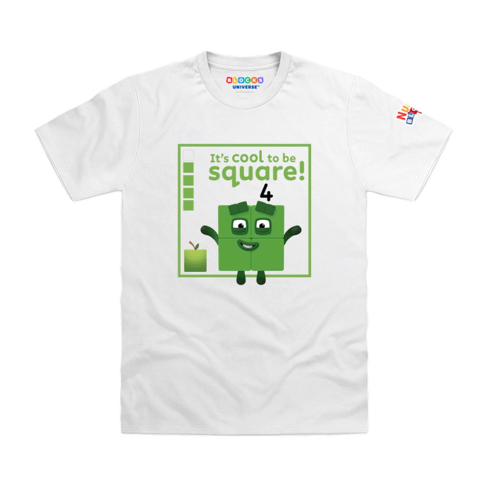 Officially Licensed Numberblocks Four - It s Cool to be Square! Kids T-Shirt 110