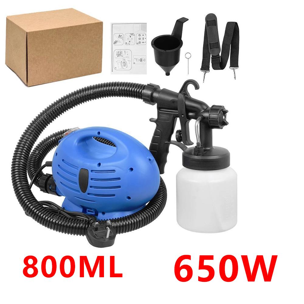 

800 мл 650 Вт Электрический краскопульт Портативная ручная распылительная машина Сделай сам Покраска стен Инструменты для домашнего декора Силовое оборудование синий