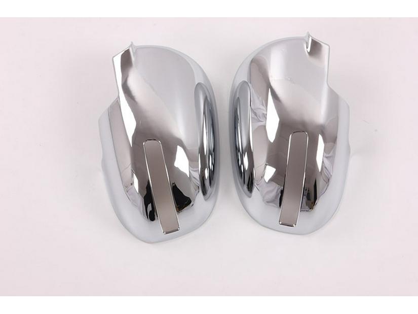 Fits 2013-16 Mitsubishi Outlander: ABS Chrome Rearview Mirror Cover Decorative Part.