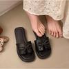 Butterfly Knot Women's Sandals, Fashionable Slippers for Outerwear, Versatile Beach Slippers, One-piece Slippers for Women, Casual Vacation Sandals