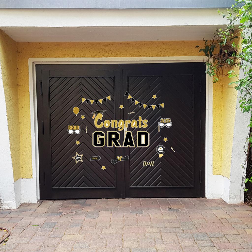 Car Sticker Magnetic Decal Graduation Cap Decoration Refrigerator Magnet Garage Door Bumper Sticker Reflective Car Decor