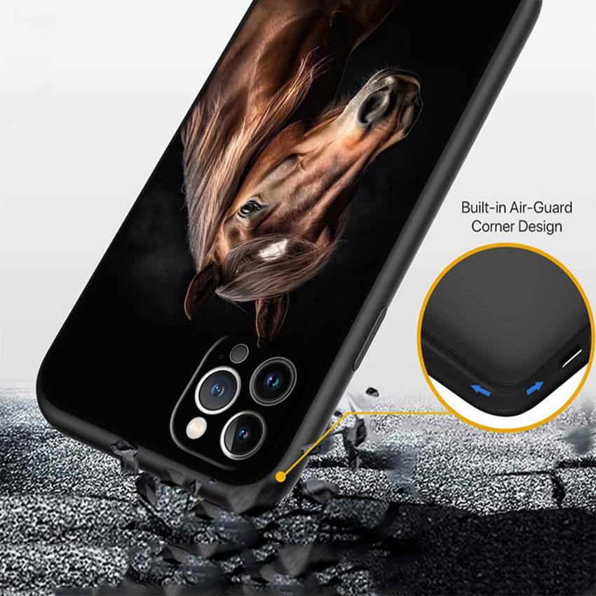 BF56 Fint Häst Mjukt Skal Telefonfodral för Redmi Note 8 9 Pro Max 9S 9T 9C NFC 8T 8A 10A A4