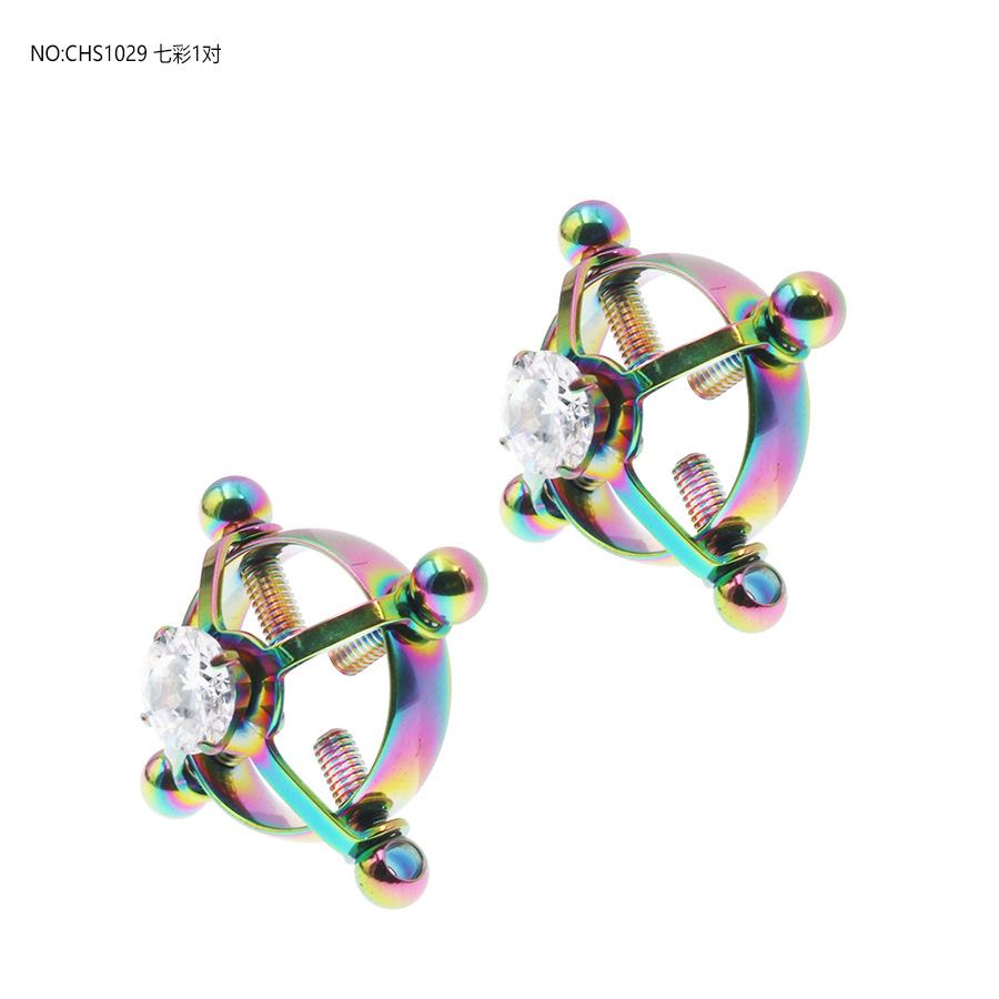 Nipple Clamp Sexy Chain with Diamond Crystal Decoration Adult Supplies Couple Passion Sex Tools Alternative Climax Bed