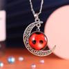 1 Set Cute Red Ladybug Necklace, Bracelet & Earrings Set For Women