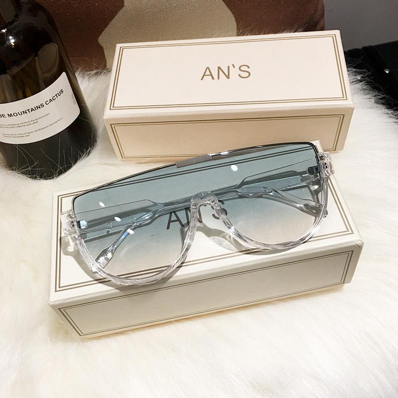 Pilot Half-Frame Sunglasses Men And Women Transparent Trend Personalized Semi-Round Glasses Couple Travel Photo Sunglasses