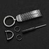 New Carbon Fiber Leather Car Keychain Metallic Keyring chain For Honda Civic Accord Fit Jazz Pilot CRV Odyssey Passport City HRV TV7
