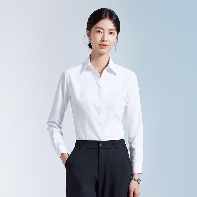 Women's V-Neck Bamboo Fiber Business Shirt