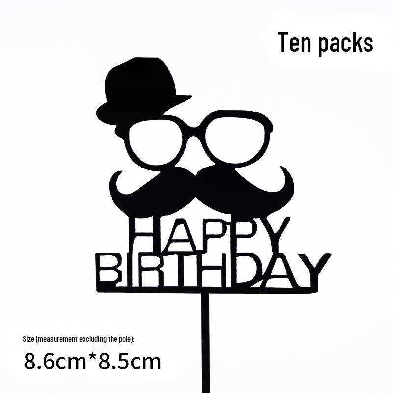 50-Pack Acrylic 'Happy Birthday' Cake Toppers - Popular Party Decorations with Free Shipping