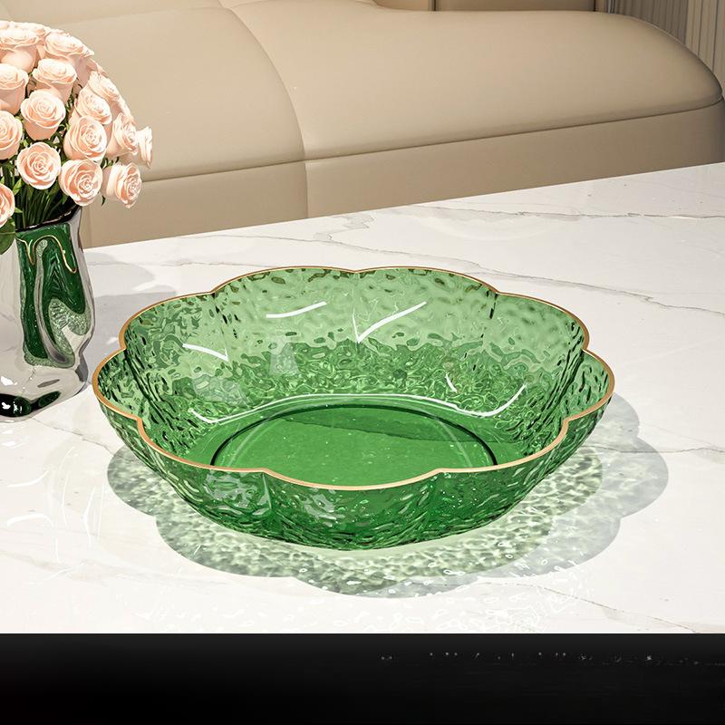 Neue PET-Material Obstschale Snackschale Chinesischer Haushalt Täglich Essen Küche Blumenförmige Obstschale