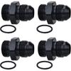EVIL ENERGY 6AN Flare To AN6 ORB Male O-Ring 4PCS Fitting Adapter