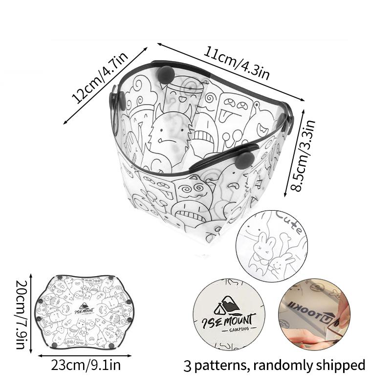 

Collapsible Camping Bowl Spring Outing Travel Ultralight Bowl Folding Plate Multifunctional Fruit Basket Camping Tableware Set