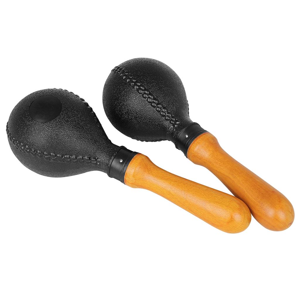 Orff Shaker Percussion Shake Musical Instrument ABS Sand Ball Solid Wood Handle For Use in KTV Accompaniment Pair Shaker