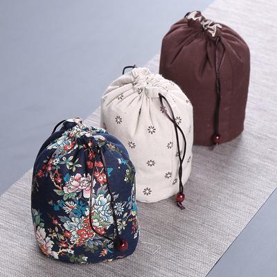 Portable Cotton and Linen Teaware Travel Storage Bag Teapot Fabric Bag Master KungFu Tea Cup Anti Drop Cloth Bag Tea Accessories