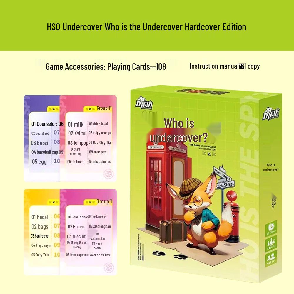

Who s Undercover: The Fun Party and Team-Building Card Game