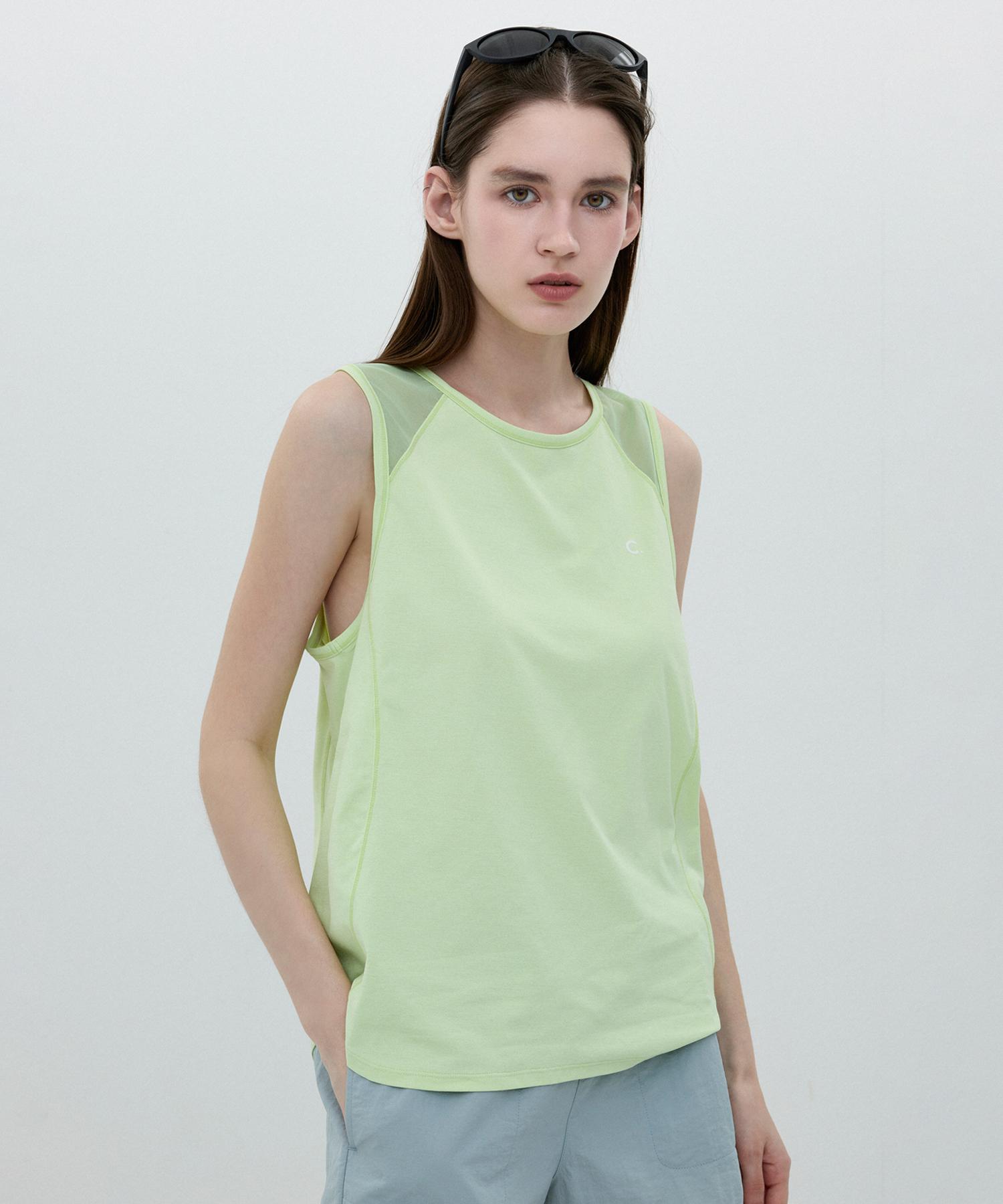 Clove [25Ss Clove] Stretch Running Tank Top (Lime) Lime/Free