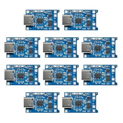 2/5PC Type-c Micro USB 5V 1A 18650 TP4056 Lithium Battery Charger Module Charging Board With Protection Dual Functions 1A