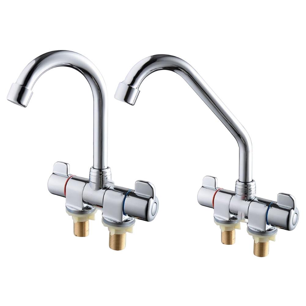 Chrome Sink Faucet 360 Rotating Faucet Long-lasting Brass Material Modern Kitchen Decor Robust Construction Faucet