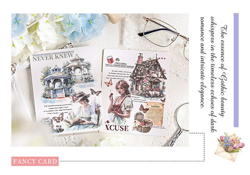 Yue Zhen Retro Journey Die-Cut Sticker Book for DIY Journals