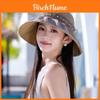 Summer Sun Protection Wide Brim Straw Hat With Breathable Lace And Adjustable Fit For Women