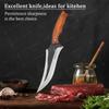 Professionelles Metzgermesser Geschmiedetes Ausbeinmesser Edelstahl Hackbeil Küchenchefmesser Fleisch Fisch Obst Messer mit Abdeckung