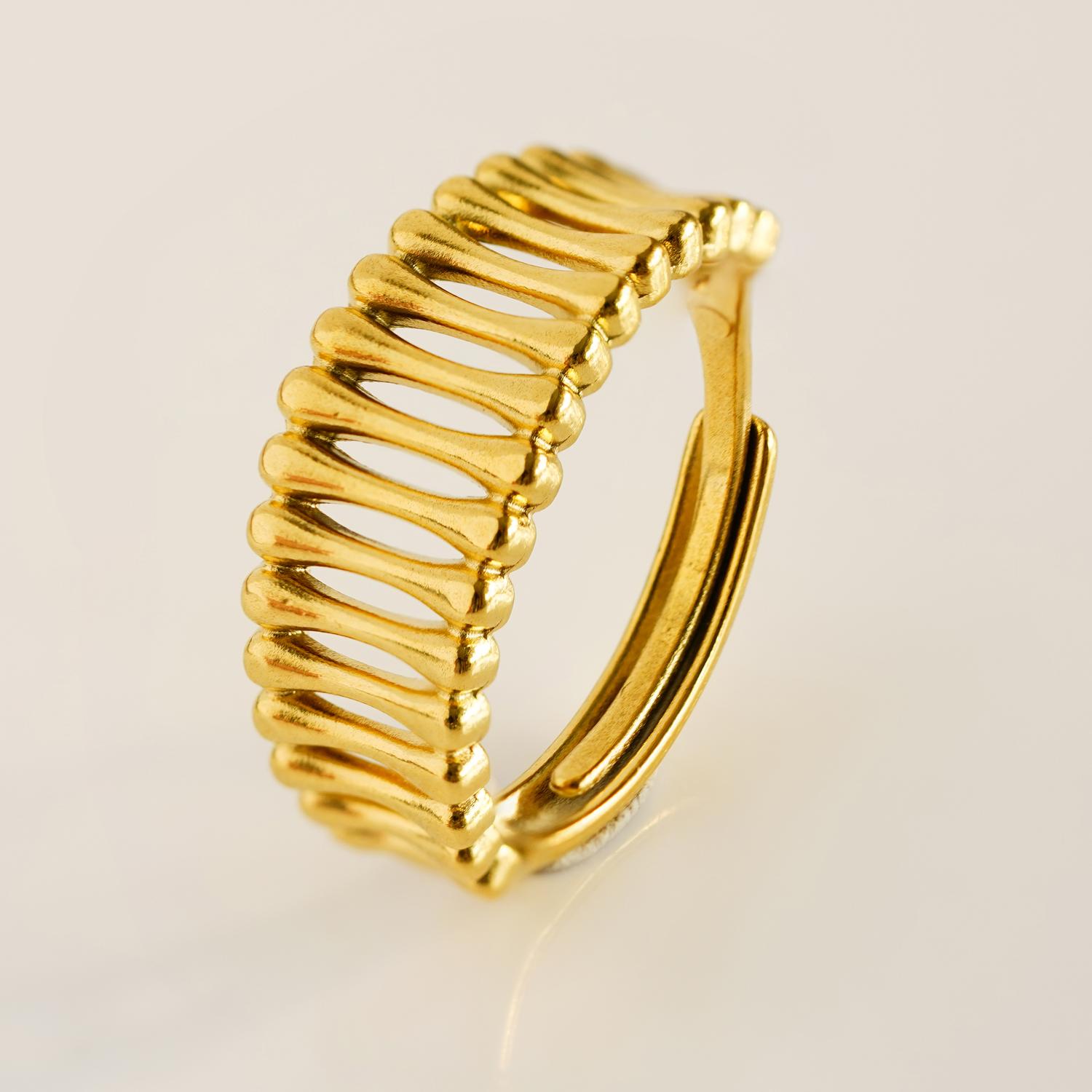 

Европейская и американская мода Instagram кольцо из нержавеющей стали женское ретро популярное геометрическое отверстие регулировка титановая сталь R