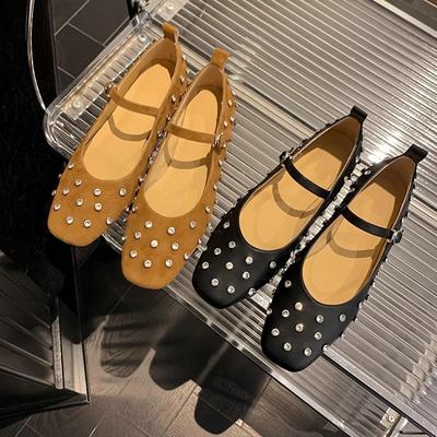 Chaussures plates de mode pour femmes Printemps Automne 2025 Version coréenne Talon épais Tempérament rétro français Chaussures Mary Jane Mocassins Chaussures de luxe