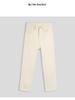 Colores Claros Principios de Otoño Beige Jeans Sueltos de Cintura Alta para Mujer - Pantalones Rectos Tipo Cigarrillo de Longitud 7/8
