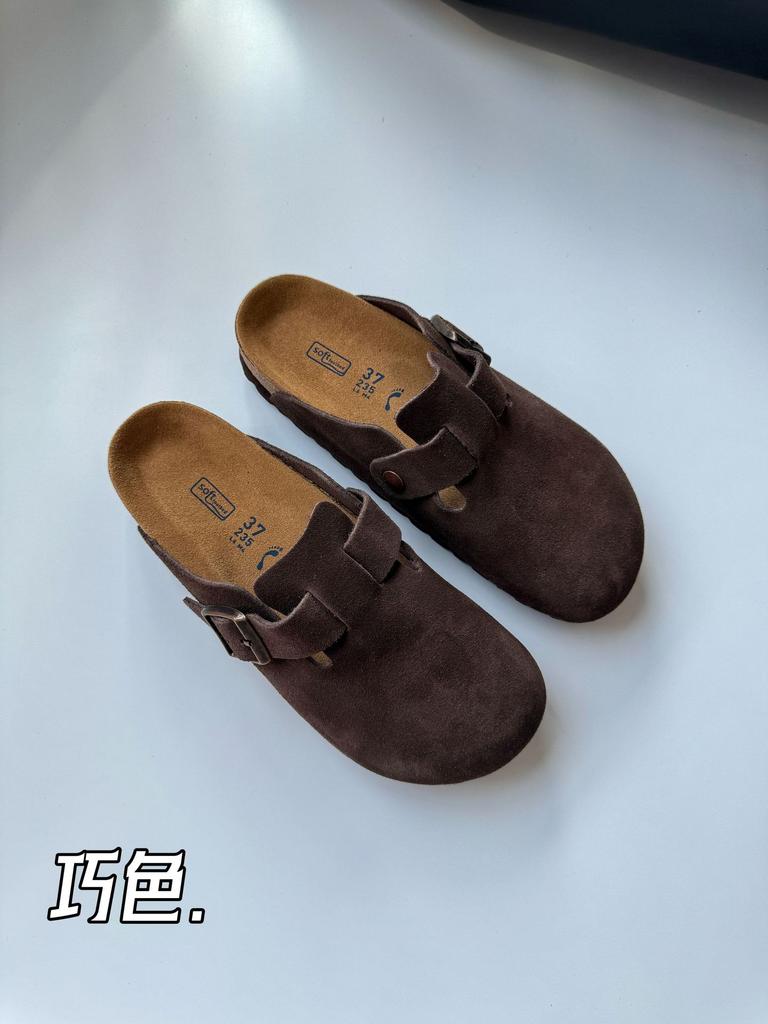 Sangpo Birken Shoes Women's Retro Cork Inner Height-increasing Sandals Bag Head Leather Thick Sole Outer Wear Fishing Birken Half Slippers