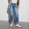 Pantaloni da donna in denim classici versatili a vita alta alla moda