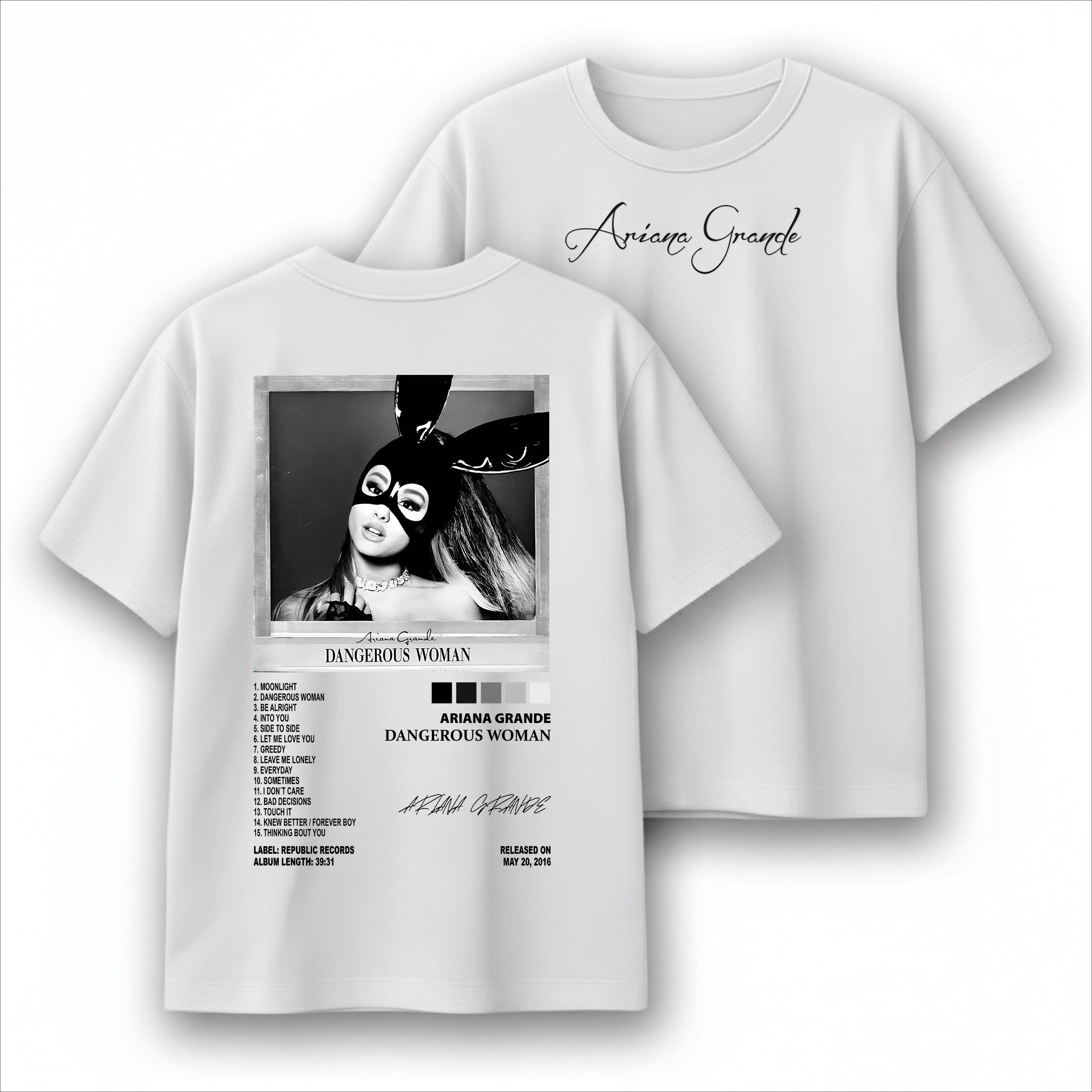 Ariana Grande Dangerous Unisex Album Graphic TShirt Unisex Unisex Pop Streetwear Short Sleeve Cotton Music Fan Merch Tee Tops S