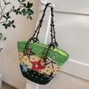 Starfish Hand-Woven Bag Hand-embroidered Beaded Bohemian Straw Bag Summer Fashion Casual Simple Elegant for Travel Vacation