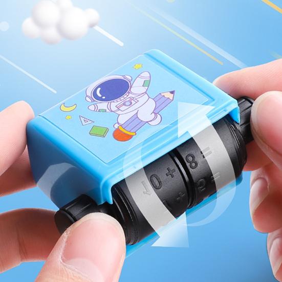 Math Roller Stamp Addition Subtraction Multiplication Division Randomized Generator Math Practice Tool for Kids Homework Classroom Use