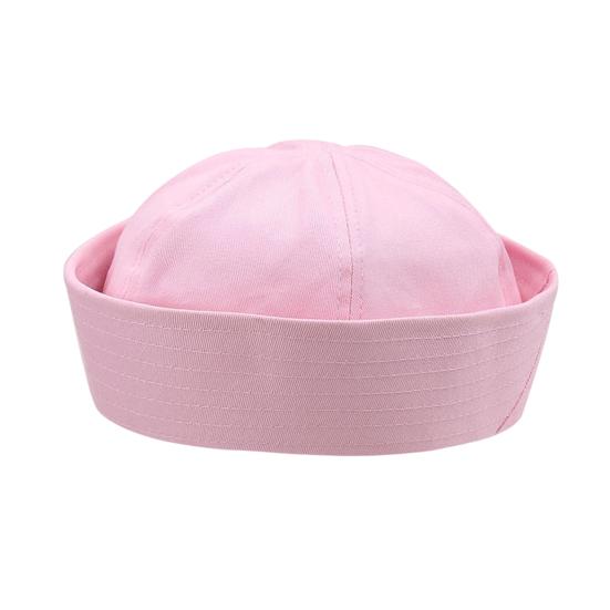 

Captain Hat Striped Print Crew Hat Breathable Theater Performance Hat Adults Teens Nautical Theme Party Accessory розовый