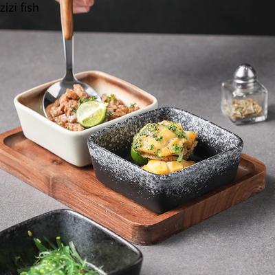 Vintage Ceramic Seasoning Dish Creative Dip Dish Soy Sauce Vinegar Dishes Appetizer Plate Sushi Plate Featured Tableware