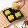4-Count Black Mung Bean Cake & Mooncake Gift Boxes with Gold Stickers, 100 Sets