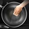 Hanle 316 Stainless Steel Non-stick Flat-Bottom Wok