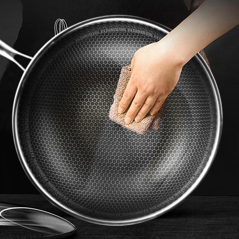 Hanle 316 Stainless Steel Non-stick Flat-Bottom Wok