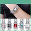 Elegante Orologio da Donna in Stile Romano con Accenti Scintillanti e Bracciale in Lega