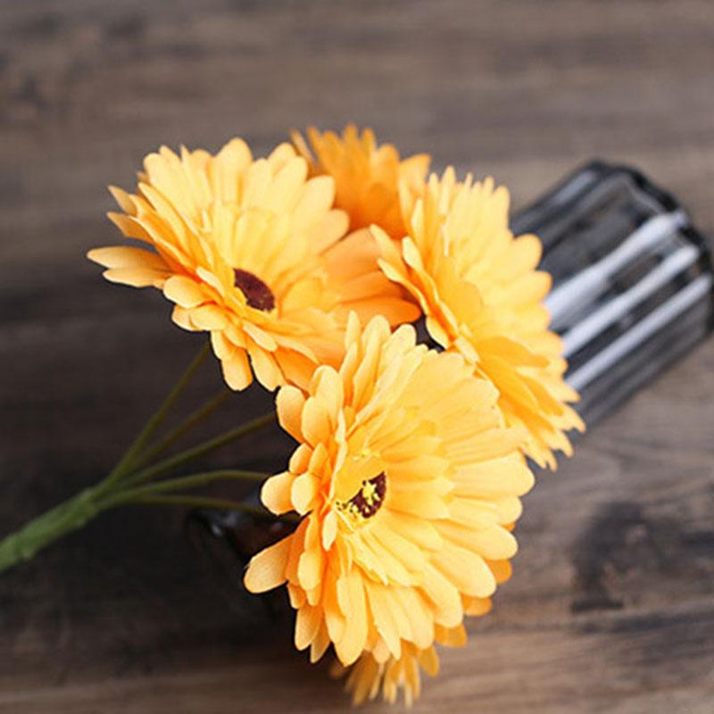 Imitation Flower Fran Flower Gerbera Small Daisy Flower Art Manual Flower Arrangement Wedding Decoration Bouquet Flowers